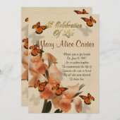 Feier des Lebens Einladung Canna Lilien (Vorne/Hinten)