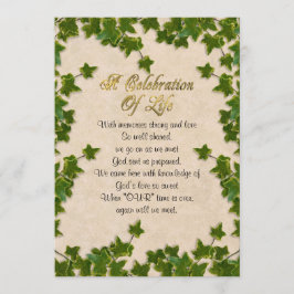 Feier des Lebens Einladung Efeu