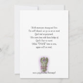 Feier des Lebens Einladung Efeu und Blume (Rückseite)