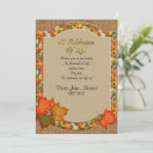 Feier des Lebens Einladung Herbst Thema (Stehend Vorderseite)