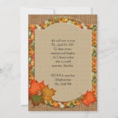 Feier des Lebens Einladung Herbst Thema (Rückseite)