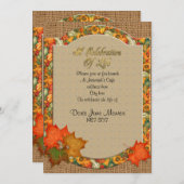 Feier des Lebens Einladung Herbst Thema (Vorne/Hinten)