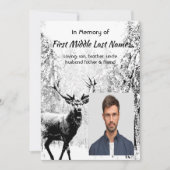 Feier des Lebens Einladung Hirsch Wildtier  (Vorderseite)
