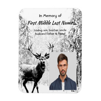 Feier des Lebens Einladung Hirsch Wildtier Magnet
