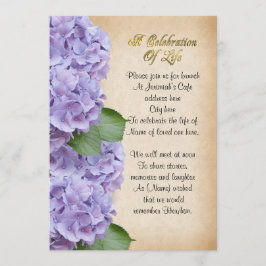 Feier des Lebens Einladung Hydrangea