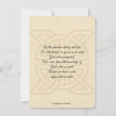 Feier des Lebens Einladung keltischer Knoten & Kre (Rückseite)