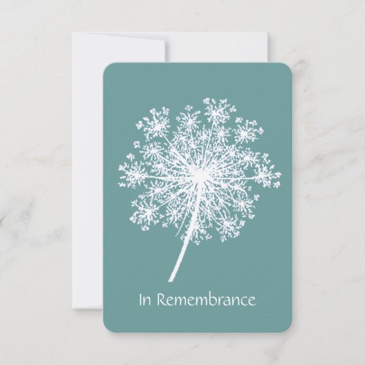 Feier des Lebens Einladung Königin Anne Lace Blume (Vorderseite)