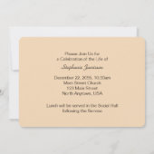 Feier des Lebens Einladung, Landschaft mit Foto Einladung (Rückseite)