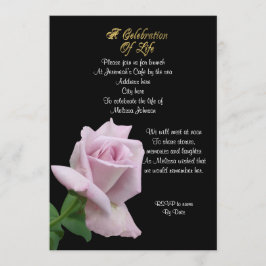 Feier des Lebens Einladung Lavendel Rose