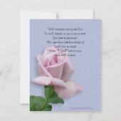 Feier des Lebens Einladung Lavendel Rose (Rückseite)