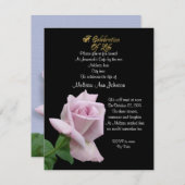 Feier des Lebens Einladung Lavendel Rose (Vorne/Hinten)