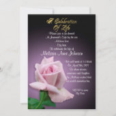 Feier des Lebens Einladung Lavendel Rose (Vorderseite)