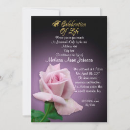 Feier des Lebens Einladung Lavendel Rose