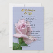 Feier des Lebens Einladung Lavendel Rose (Vorderseite)
