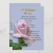 Feier des Lebens Einladung Lavendel Rose (Vorne/Hinten)