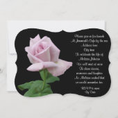 Feier des Lebens Einladung Lavendel Rose (Rückseite)