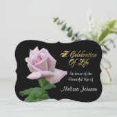 Feier des Lebens Einladung Lavendel Rose (Stehend Vorderseite)