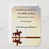 Feier des Lebens Einladung mit Pferderücken (Vorderseite)