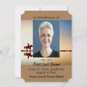 Feier des Lebens Einladung mit Pferderücken (Rückseite)