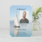 Feier des Lebens Einladung Sailor Segelboot Segeln (Stehend Vorderseite)