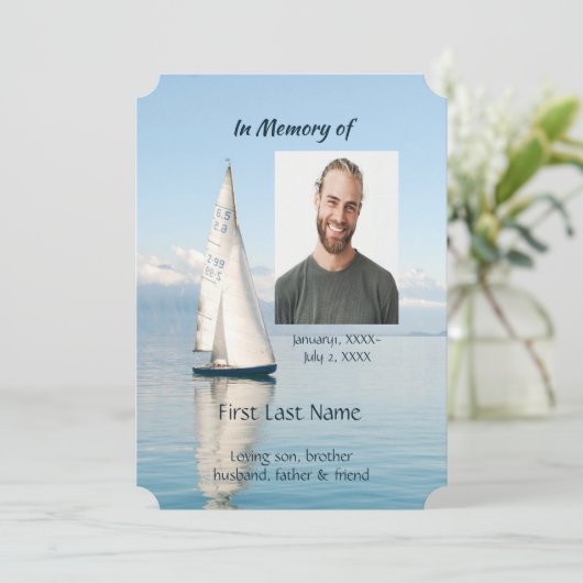 Feier des Lebens Einladung Sailor Segelboot Segeln (Stehend Vorderseite)