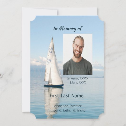 Feier des Lebens Einladung Sailor Segelboot Segeln (Vorderseite)