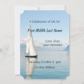 Feier des Lebens Einladung Sailor Segelboot Segeln (Rückseite)