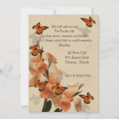 Feier des Lebens Einladung Schmetterlinge (Rückseite)