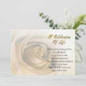 Feier des Lebens Einladung sepia Rose (Stehend Vorderseite)