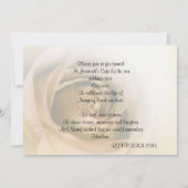 Feier des Lebens Einladung sepia Rose (Rückseite)