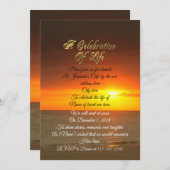 Feier des Lebens Einladung Sonnenuntergang (Vorne/Hinten)