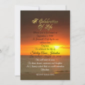 Feier des Lebens Einladung Sonnenuntergang (Vorderseite)