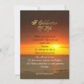 Feier des Lebens Einladung Sonnenuntergang (Vorderseite)