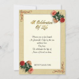 Feier des Lebens Einladung Vintager Hibiskus