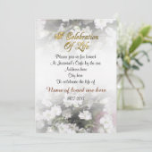 Feier des Lebens Einladung von Babys Atem (Stehend Vorderseite)