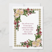 Feier des Lebens Einladung zum Blumenrahmen (Rückseite)