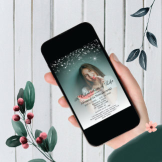 Feier des Lebens Elegant und geschmackvoll beerdig Einladung