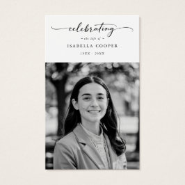 Feier des Lebens Elegante Beerdigungskarte