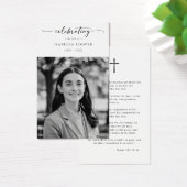 Feier des Lebens Elegante Beerdigungskarte (Schreibtisch)