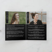 Feier des Lebens Elegante Moderne Beerdigung Programm (Innenseite)