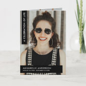 Feier des Lebens Elegante Moderne Beerdigung Programm (Vorderseite)