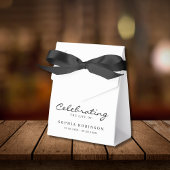 Feier des Lebens Elegante Script Beerdigung Geschenkschachtel