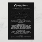 Feier des Lebens Elegante Script Foto Beerdigung Programm (Rückseite)