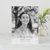 Feier des Lebens Elegantes Foto Beerdigung Programm (Stehend Vorderseite)