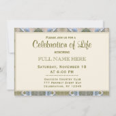 Feier des Lebens - Engel mit Blume Einladung (Rückseite)