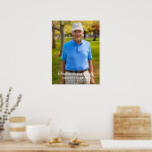 Feier des Lebens Foto Downloadbare Beerdigung Poster (Küche)