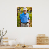 Feier des Lebens Foto Downloadbare Beerdigung Poster (Küche)