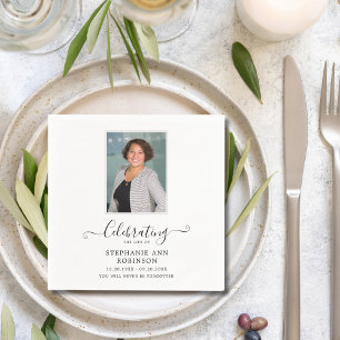 Feier des Lebens Foto Einfache Moderne Serviette