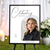 Feier des Lebens Foto Minimalistische Schrift Erin Poster