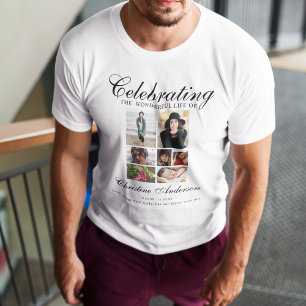 Feier des Lebens Fotocollage-Gedenkstätte T-Shirt